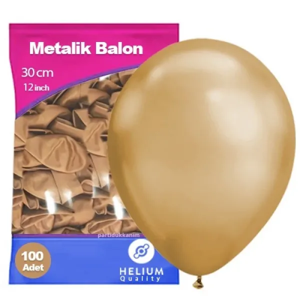 Gold Balon Metalik 100 Adet