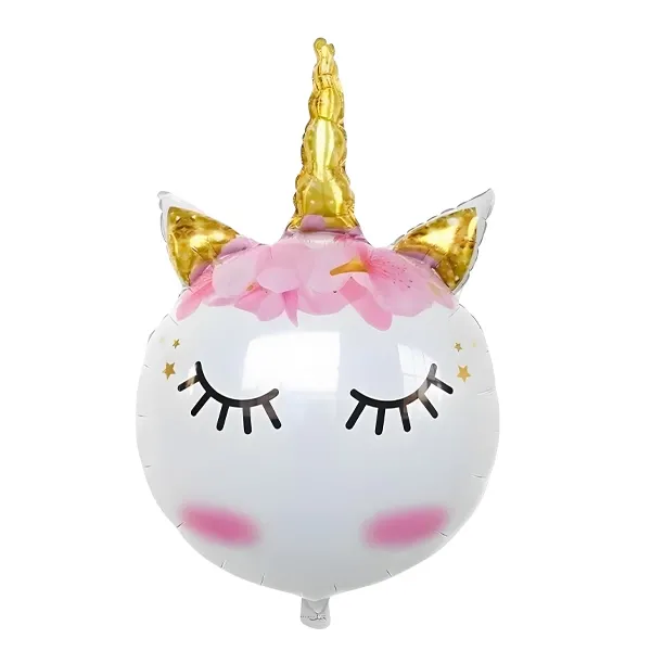 Gold Boynuzlu Unicorn Folyo Balon 85 cm