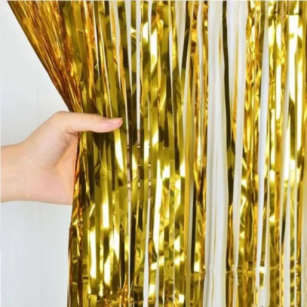 Gold Işıltılı Masa ve Arka Fon Seti