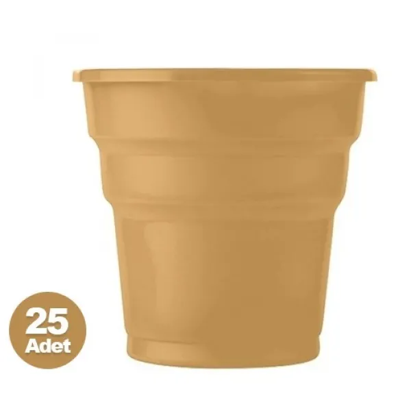 Gold Plastik Bardak Lüks (25 adet)