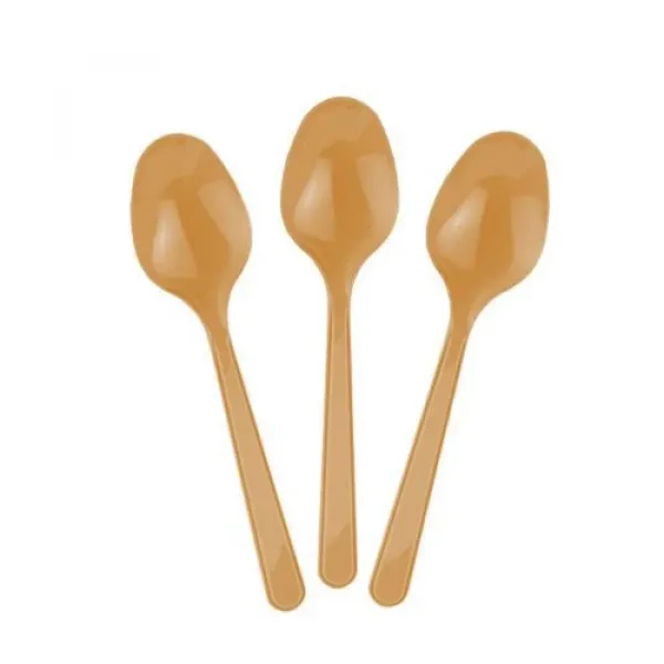 Gold Plastik Kaşık Lüks (25 adet)