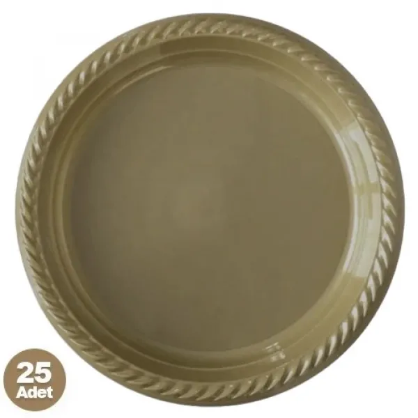 Gold Plastik Tabak (25 adet)