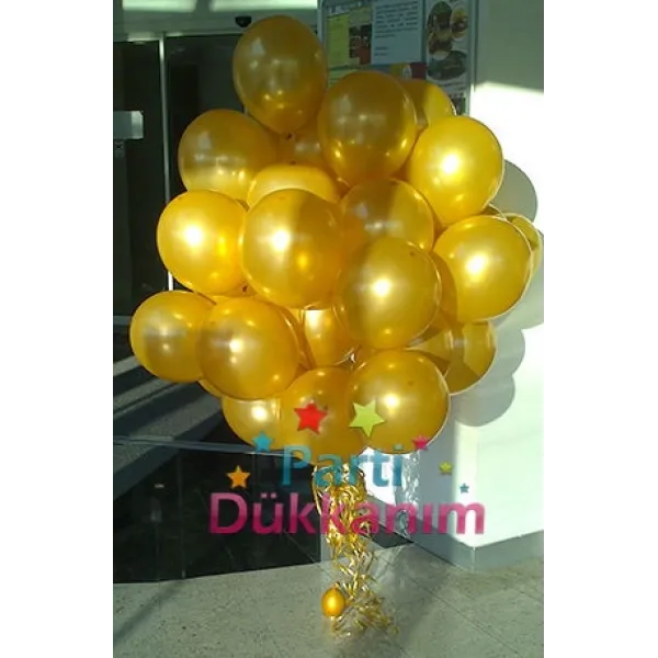 Gold Uçan Balon Demeti 30 Adet (Mağazadan)