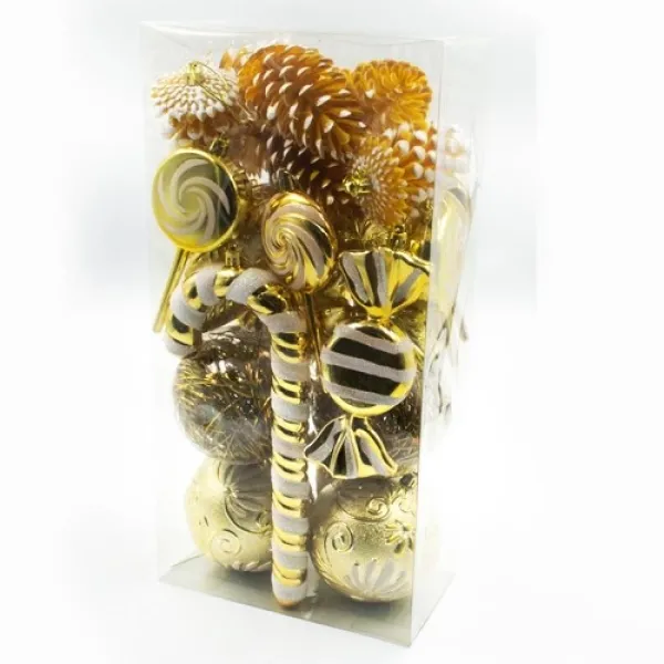 Gold Yılbaşı Süsleri Lüks Set (26 Parça)