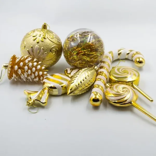 Gold Yılbaşı Süsleri Lüks Set (26 Parça)