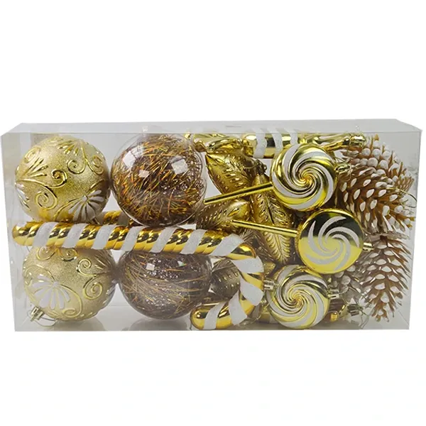 Gold Yılbaşı Süsleri Lüks Set (26 Parça)