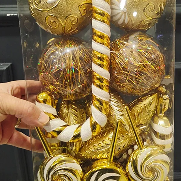 Gold Yılbaşı Süsleri Lüks Set (26 Parça)