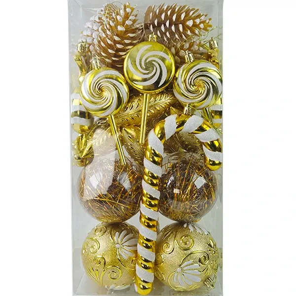 Gold Yılbaşı Süsleri Lüks Set (26 Parça)