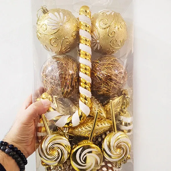 Gold Yılbaşı Süsleri Lüks Set (26 Parça)