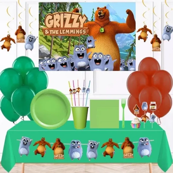 Grizzy ve Lemmingler Parti Seti (16 Kişilik)