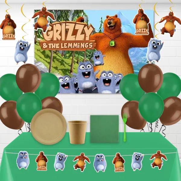 Grizzy ve Lemmingler Parti Seti (16 Kişilik)