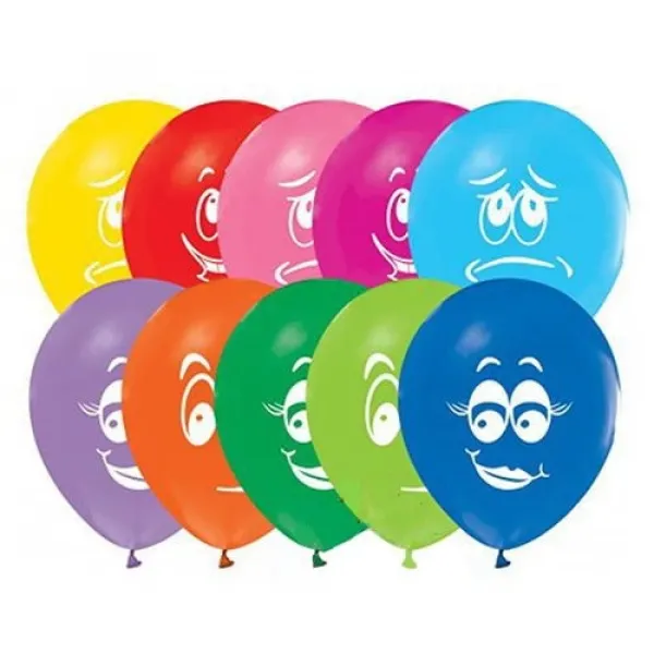 Gülenyüz Karışık Renk Balon (8 Adet)