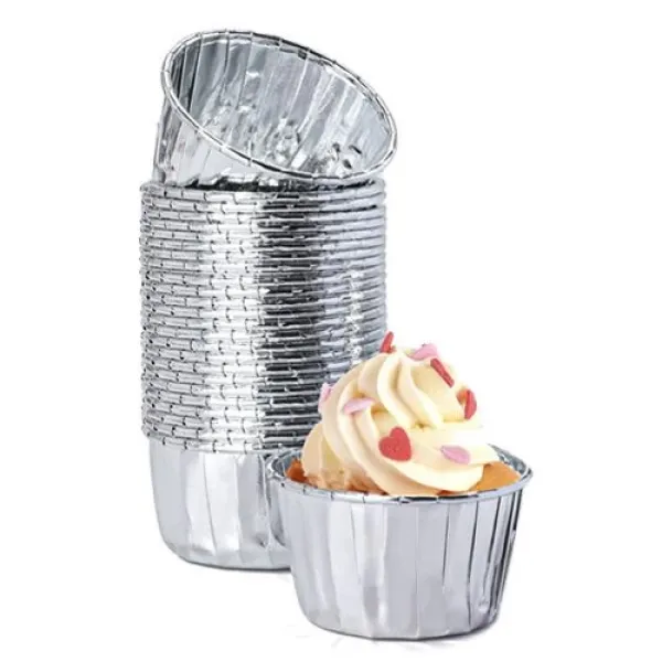 Gümüş Folyo Muffin Kek Kapsülü (25 adet)