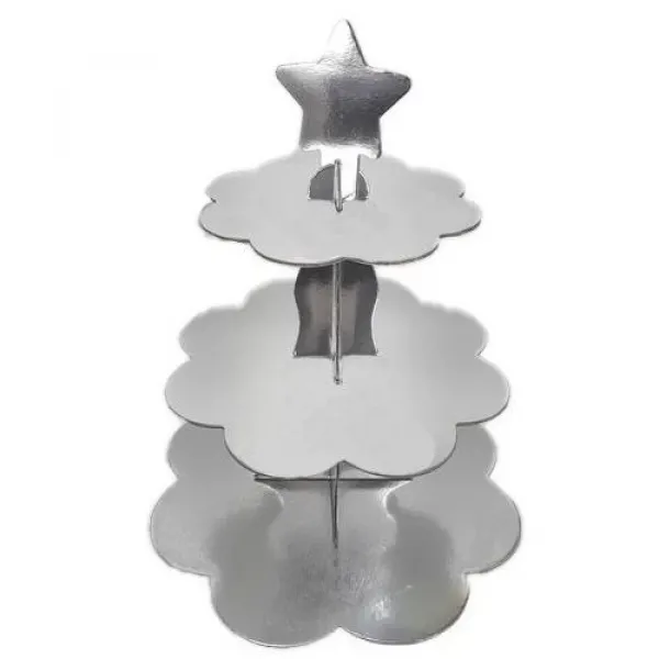 Gümüş Kek Standı (3 Katlı)