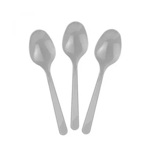 Gümüş Plastik Kaşık Lüks (25 adet)