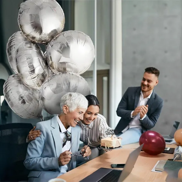 Gümüş Yuvarlak Folyo Balon (45 cm - 1 Adet)