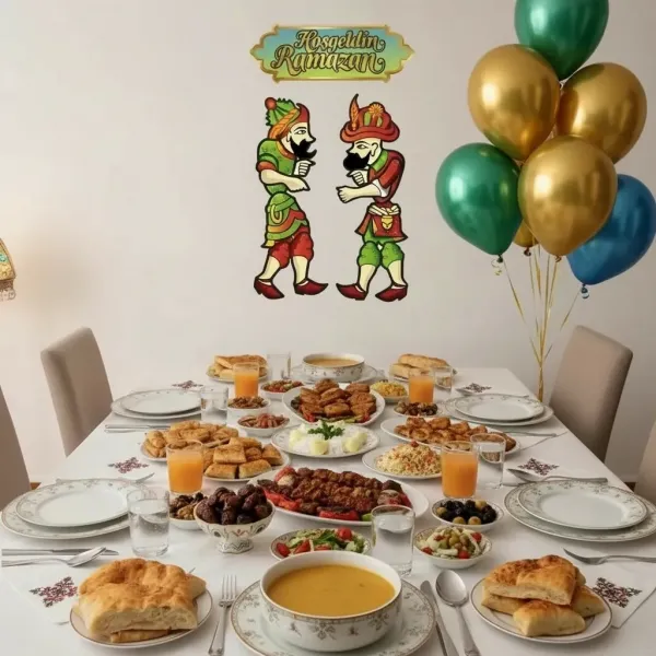 Hacivat ile Karagöz Maketi Figür Set (80 cm - 1 Set)