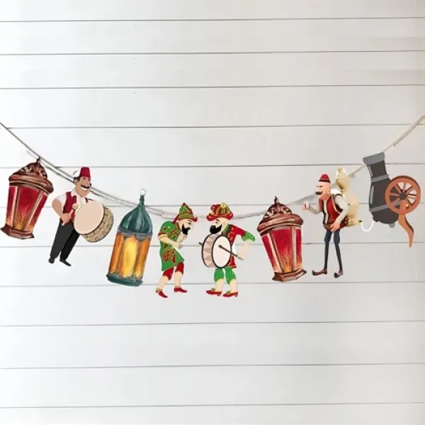 Hacivat Karagöz Dekoratif Banner 120-18 cm