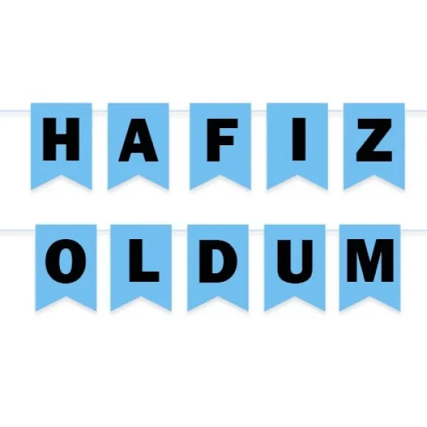 Hafız Oldum Yazısı Mavi 130 cm