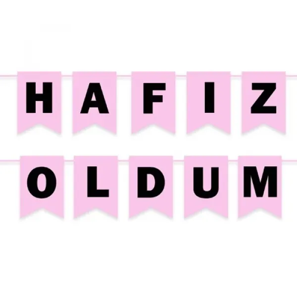 Hafız Oldum Yazısı Pembe 130 cm