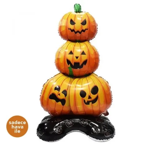 Halloween AYAKLI Balkabağı Folyo Balon 109*61 cm