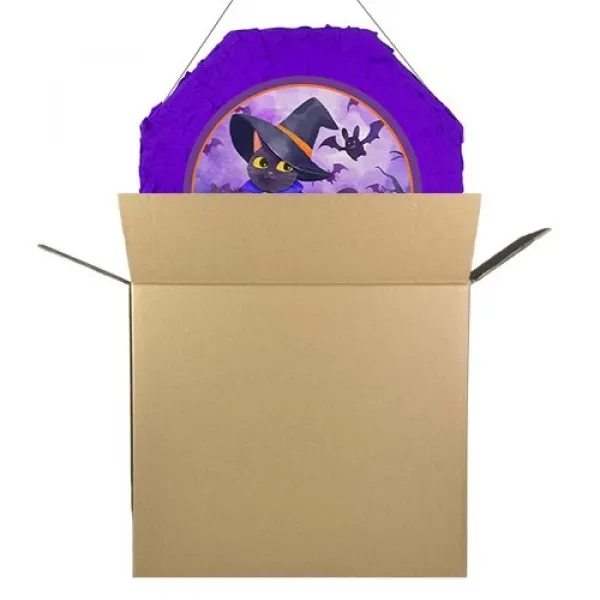 Halloween Cadı Kedi Pinyata 42 cm + Sopası