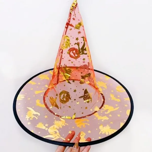 Halloween Cadı Şapkası Tül Kırmızı