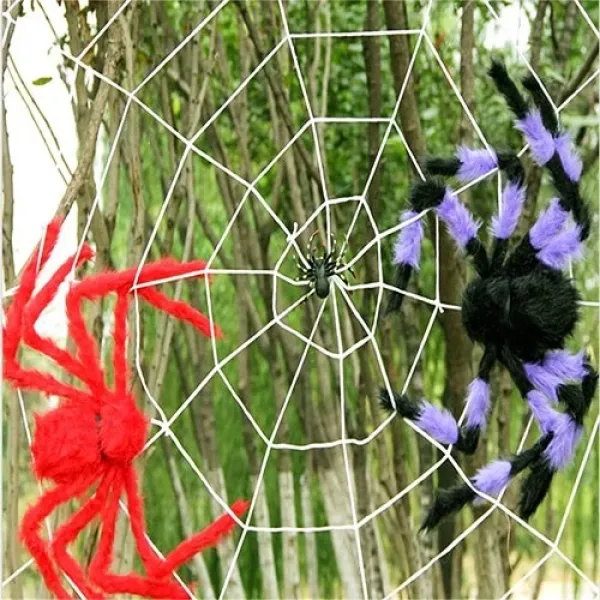 Halloween Cadılar Bayramı Beyaz Örümcek Ağı 1.5 metre