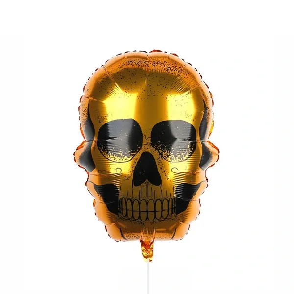 Halloween Gold Kuru Kafa Folyo Balon (55x70 cm)