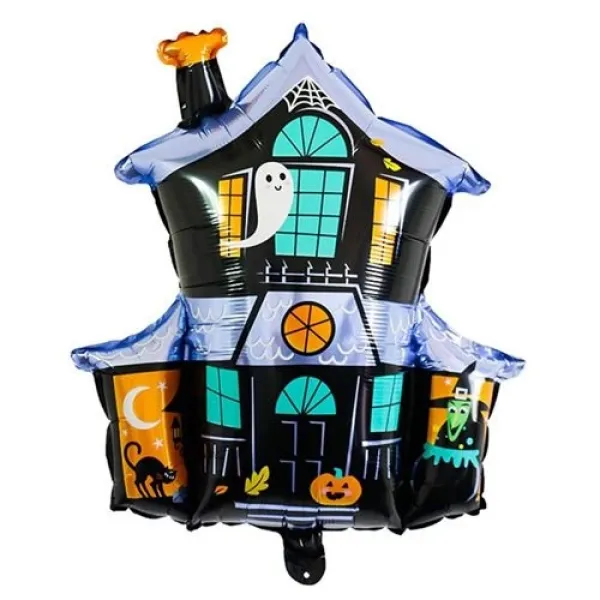 Halloween Hayaletli Ev Folyo Balon 60*65 cm