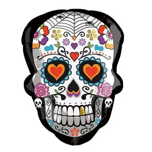 Halloween Şeker Kafatası Folyo Balon 60*48 cm