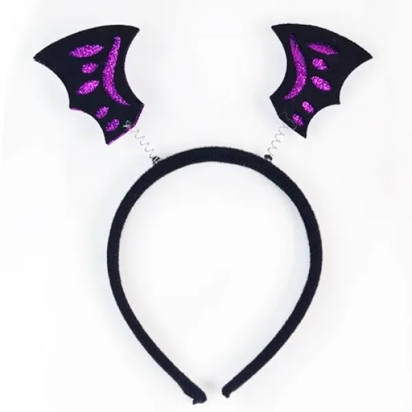 Halloween Yarasa Taç Simli