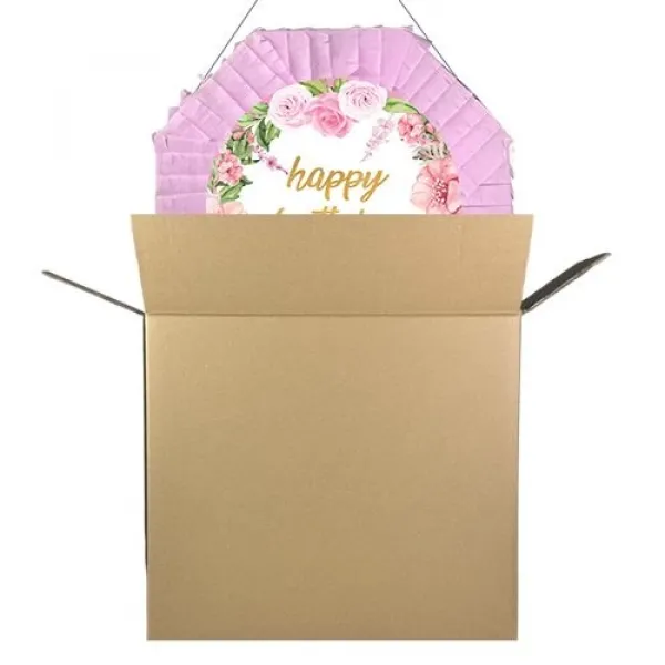 Happy Birthday Çiçekli Pinyata 42 cm + Sopası