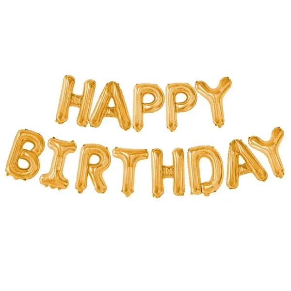 Happy Birthday Folyo Balon Gold (35 cm)