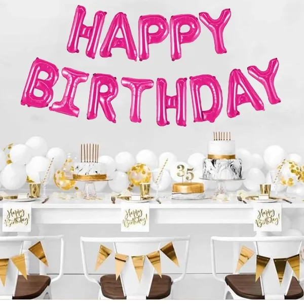 Happy Birthday Folyo Balon Pembe (35 cm)