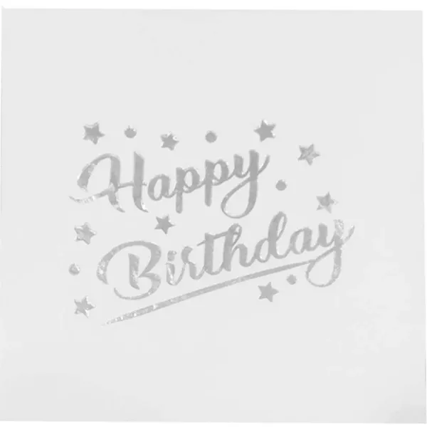 Happy Birthday Gümüş Varaklı Peçete (16 adet)