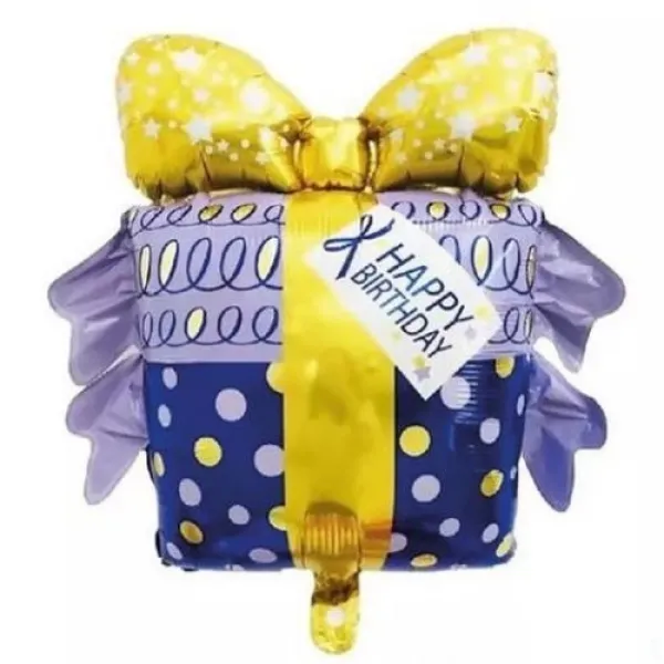 Happy Birthday Hediye Paketi Folyo Balon 60x58 cm