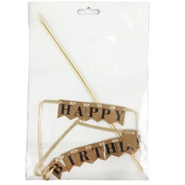 Happy Birthday Pasta Bayrağı Kraft