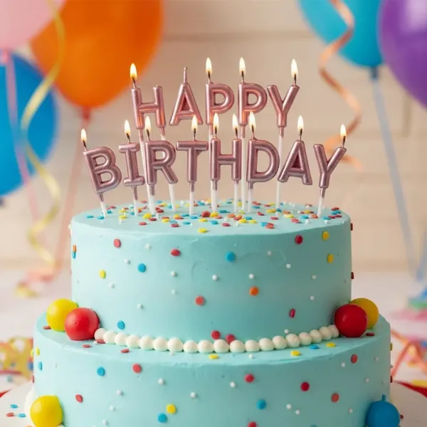 Happy Birthday Pasta Mumu Metalik Pembe