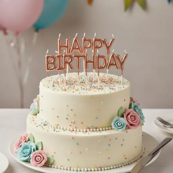 Happy Birthday Pasta Mumu Rose Gold