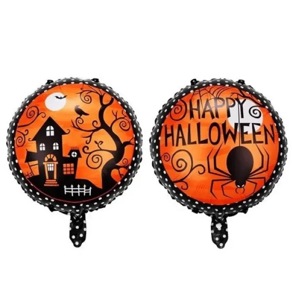 Happy Halloween Örümcekli Folyo Balon 45 cm