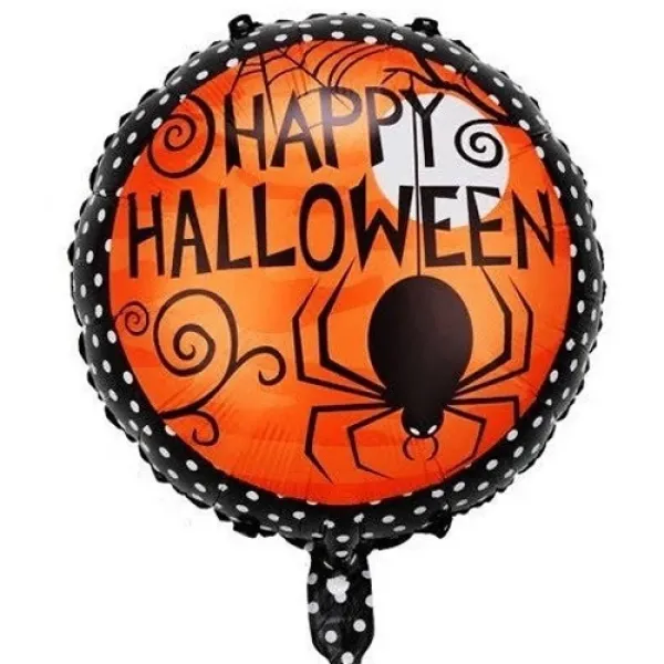 Happy Halloween Örümcekli Folyo Balon 45 cm