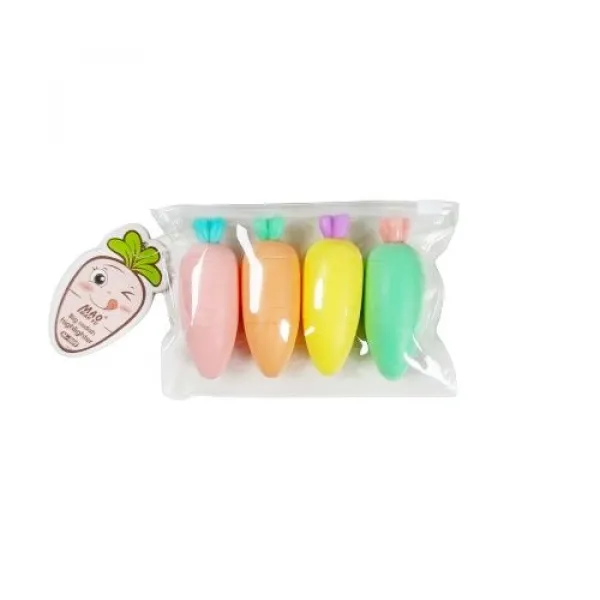 Havuç Şekilli Fosforlu Kalem 4lü