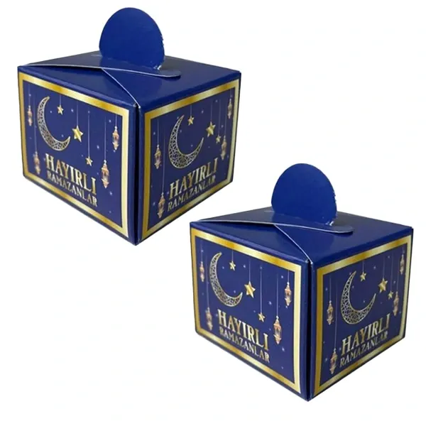 Hayırlı Ramazanlar Lokum Şeker Kutusu (25 Adet)