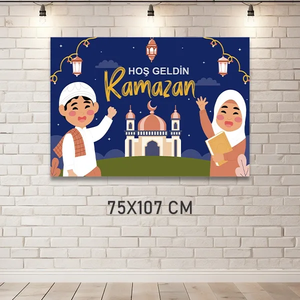 Hoş Geldin Ramazan Afişi Çocuklar İçin (75x107 cm)