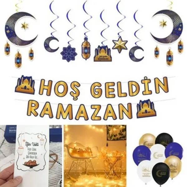 Hoş Geldin Ramazan Arka Fon Süsleme Seti