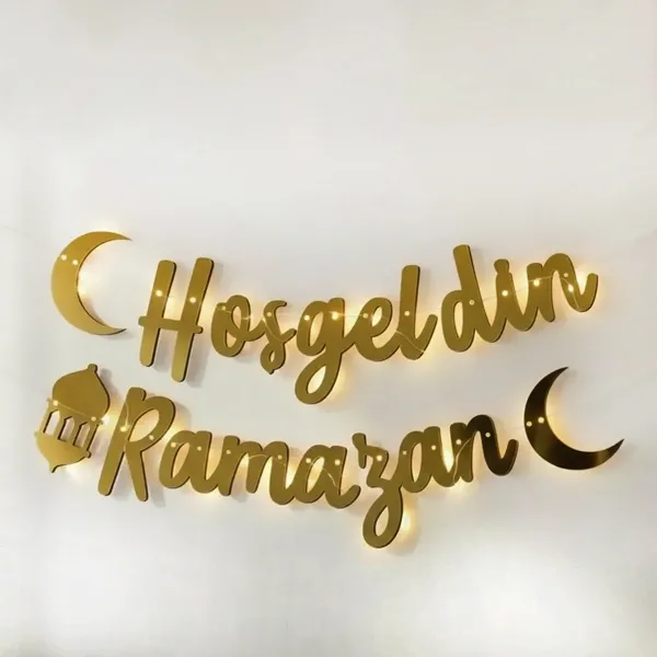 Hoş Geldin Ramazan Yazısı ışıklı (210 cm)