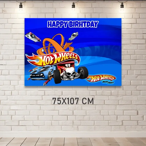 Hot Wheels Doğum Günü Afişi (75x107 cm)
