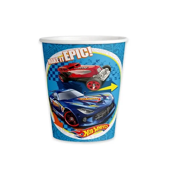 Hot Wheels Karton Bardak 8 Adet