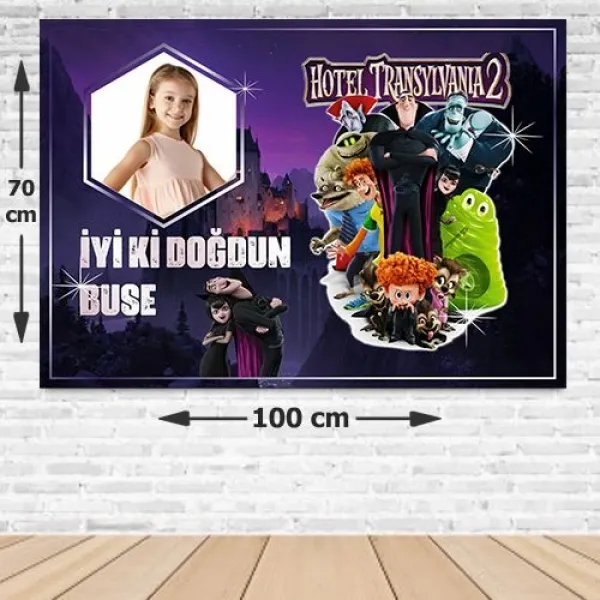 Hotel Transylvania Doğum Günü Parti Afişi Kız 70*100 cm